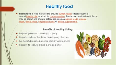 What Is Healthy Food Definition