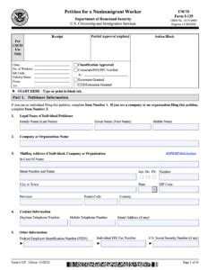 How to Complete Form I129 for H1B Workers YouTube