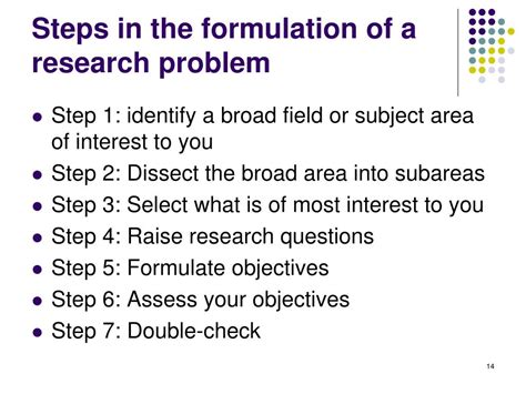 what is identification and formulation of research problem