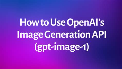 what is image generation api