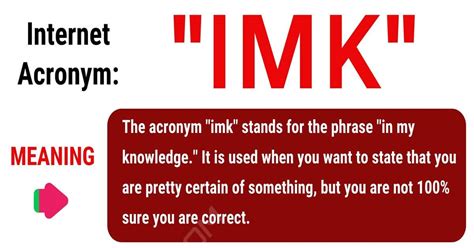 what is imk in texting