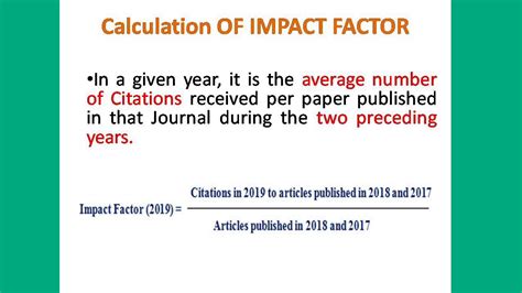 what is impact factor in research methodology