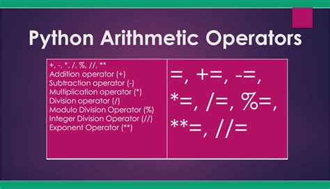what is in python arithmetic