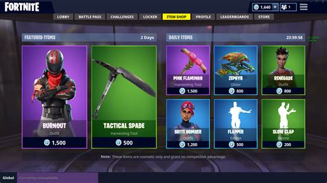 what is in the fortnite item shop today