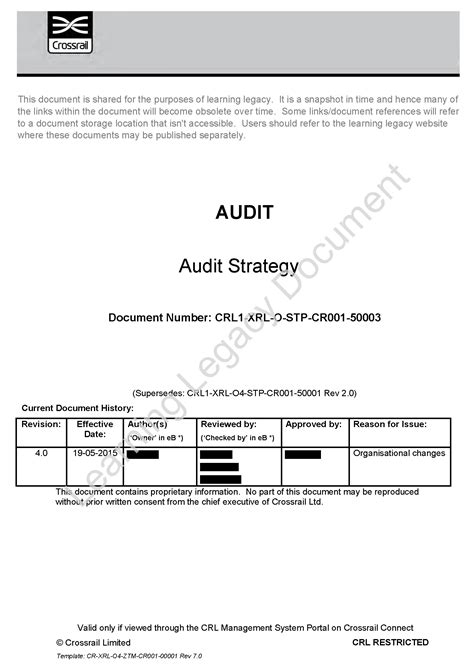 what is included in audit strategy document