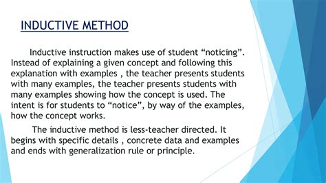 what is inductive and deductive methods of teaching