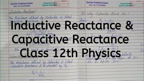 what is inductive reactance class 12 physics