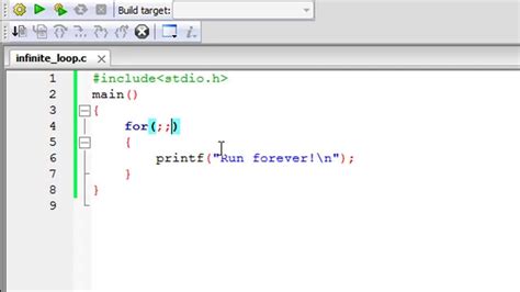 what is infinite loop in c with example