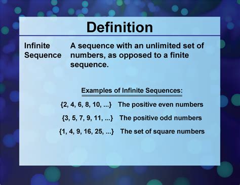 what is infinite sequence in math grade 10