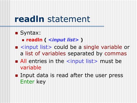 what is input statement