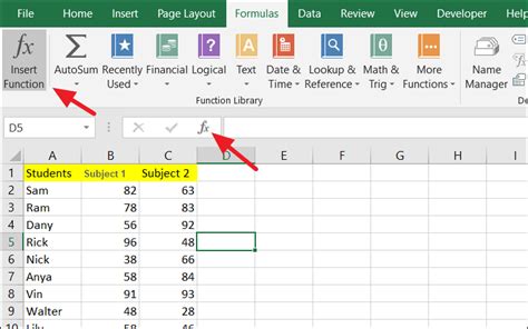 what is insert function wizard in excel