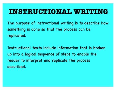 what is instructional writing