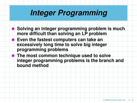 what is integer programming with example