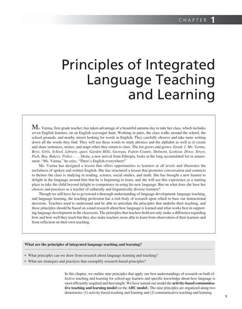 what is integrated language teaching