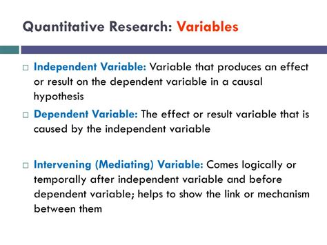 what is intervening variable in quantitative research