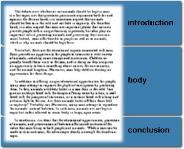 what is introduction body and conclusion in academic text