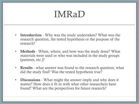 what is introduction in imrad