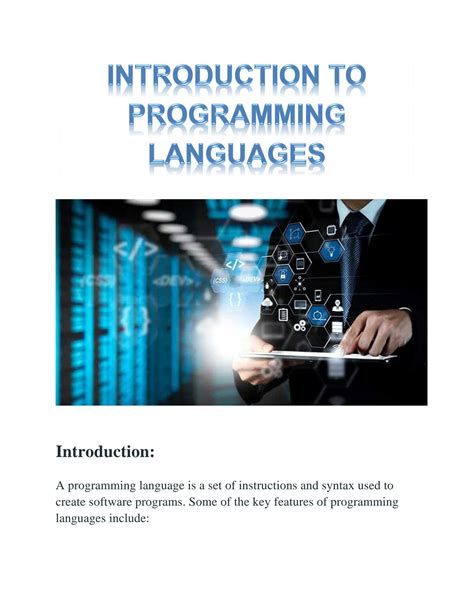 what is introduction to programming language