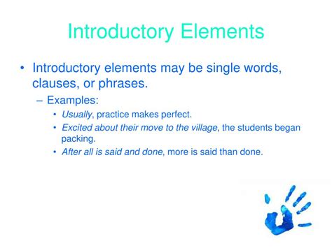 what is introductory elements examples