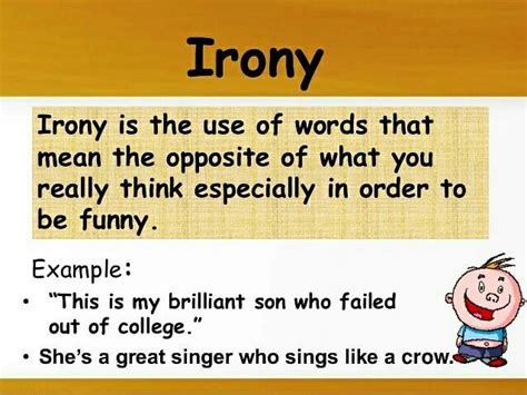 what is irony in figure of speech with examples