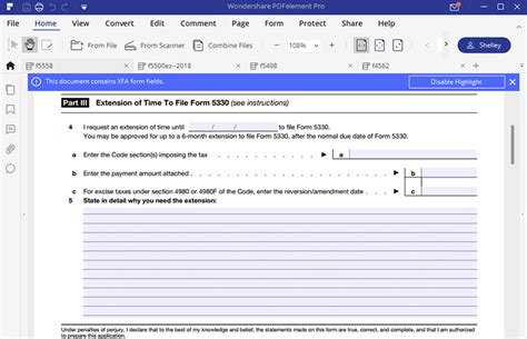 what is irs form 5558 used for