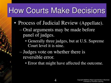 what is it called when a court makes a decision