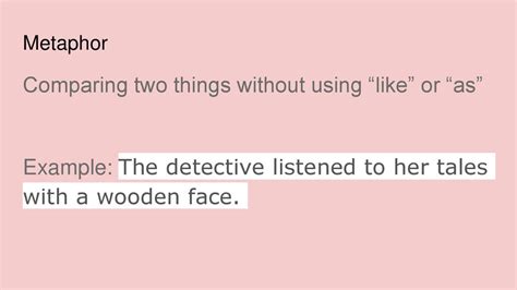 what is it called when you compare two things without using like or as