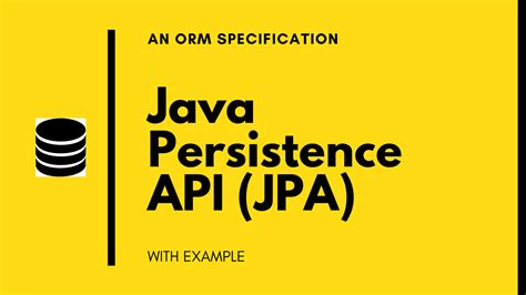 what is java persistence api