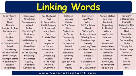 what is joining words with examples