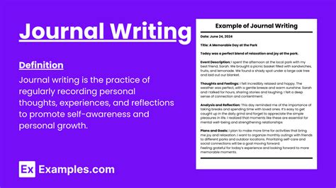 What Is Journal Writing With Example