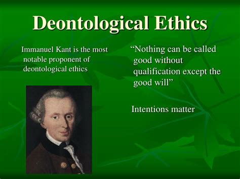 what is kant's deontological theory