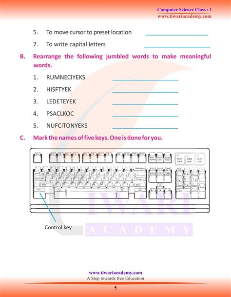 What Is Keyboard In Computer For Class 1