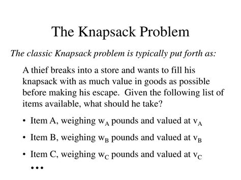 what is knapsack algorithm
