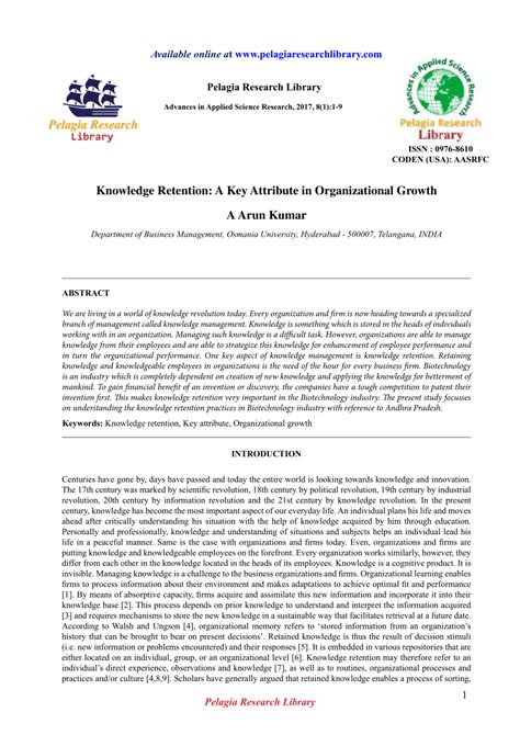 What Is Knowledge Retention Pdf