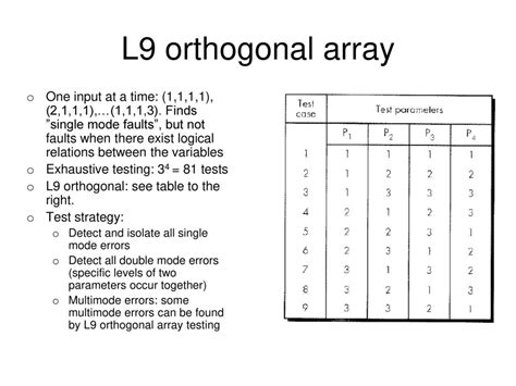 what is l9 orthogonal array