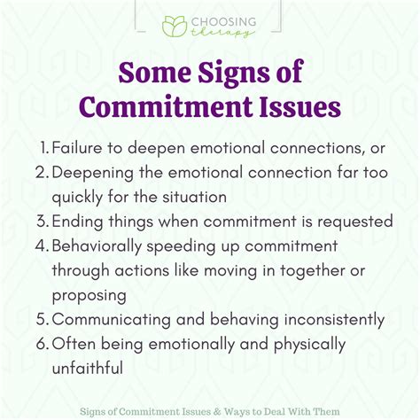 what is lack of commitment in a relationship