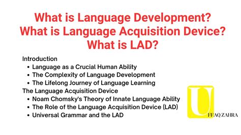 what is lad in language development