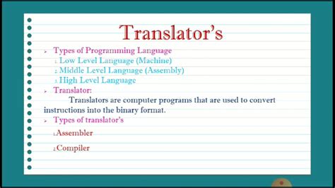 what is language translator and its types