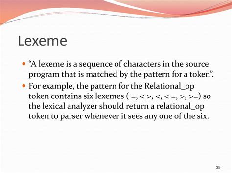 what is lexeme in compiler construction
