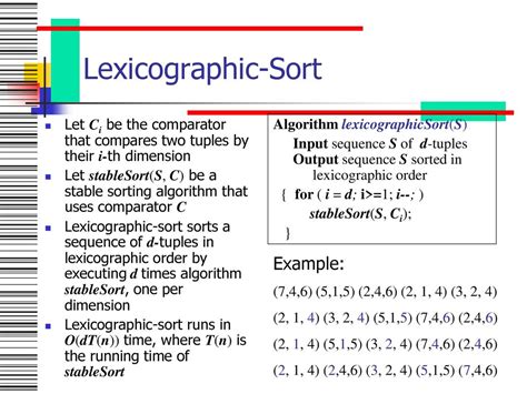 What Is Lexicographic Sort