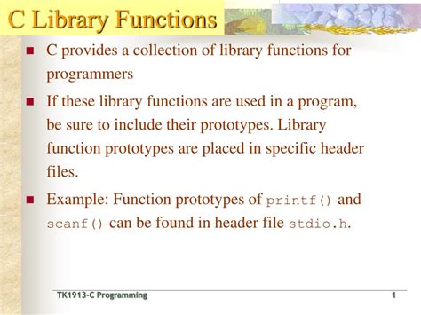 what is library function in c programming language