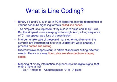 what is line coding and its types