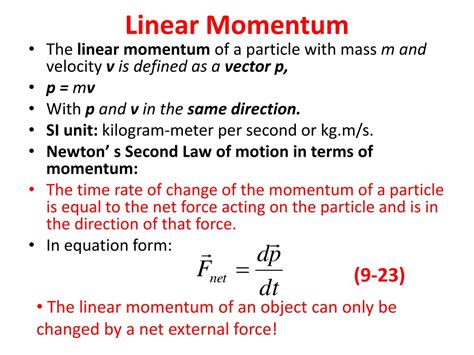 what is linear momentum in physics class 9