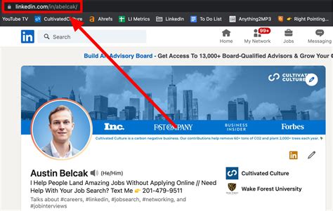 what is linkedin profile url example