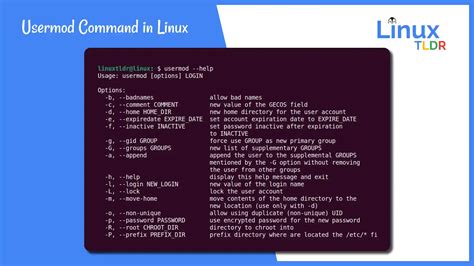 What Is Linux Command Usermod