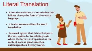 what is literal translation technique