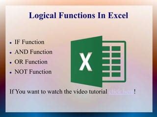 what is logical function in ms excel