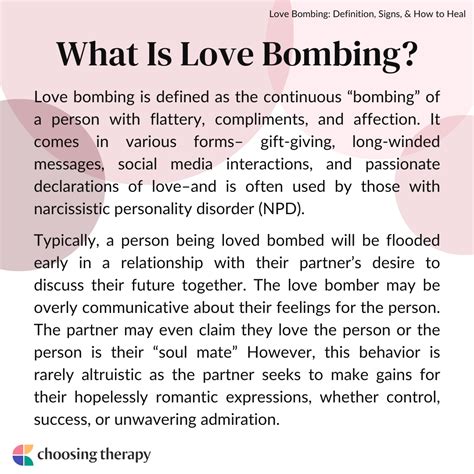 what is love bombing and who does it
