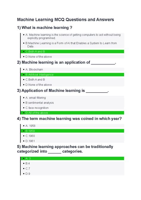 Machine Learning Mcq Questions And Answers Pdf machinei