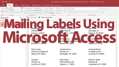 What Is Mailing Labels In Ms Access
